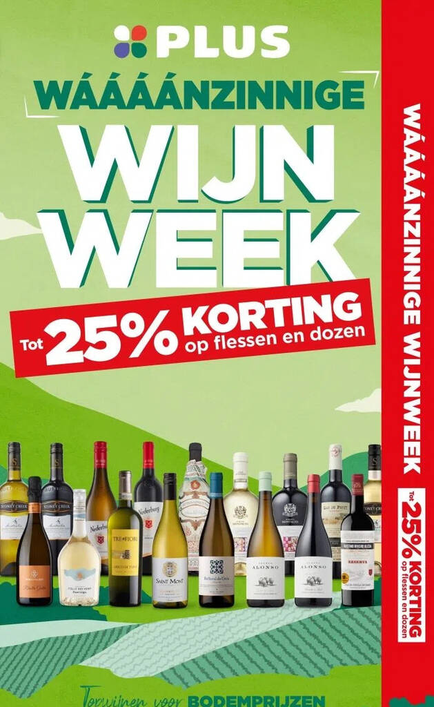 plus aanbieding wijn